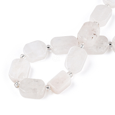 Natural Rainbow Moonstone Beads Strands G-C098-A21-01-1