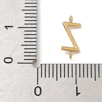 304 Stainless Steel Letter Connector Charms LS-STAS-M108-01G-26-1