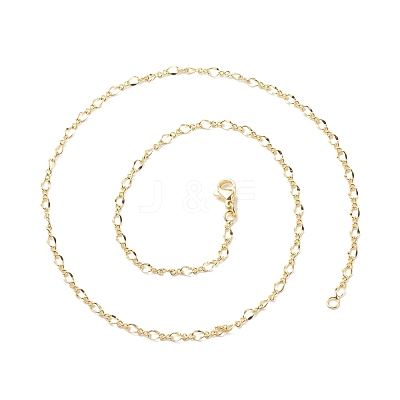 Brass Figaro Chains Necklace for Women NJEW-P265-02A-G-1