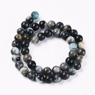 Natural Flower Amazonite Beads Strands G-L555-03-8mm-1