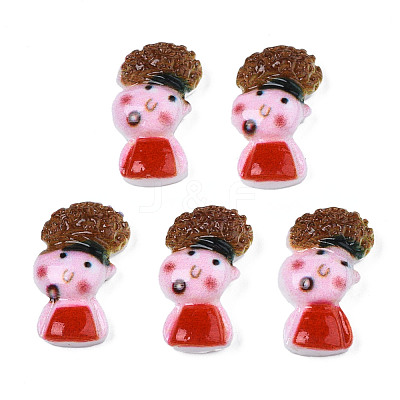 Spray Painted Opaque Resin Cabochons CRES-S302-79-1