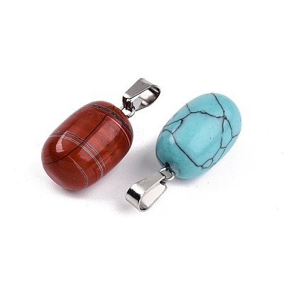 Natural & Synthetic Mixed Stone Pendants X-G-N344-10P-1