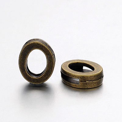 Tibetan Style Antique Bronze Plated Alloy Letter Slide Charms LS-PALLOY-J542-O-NF-1