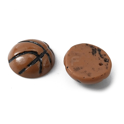 Sport Ball Theme Opaque Resin Cabochons RESI-WH0021-52A-1