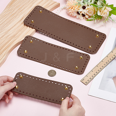 3Pcs Imitation Leather Bag Base DIY-WH0816-166A-G-1