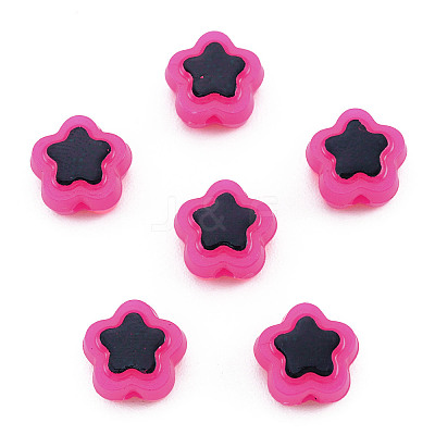Plating Opaque Acrylic Beads OACR-N136-01I-1
