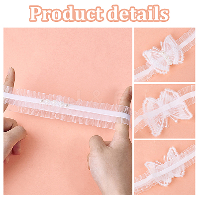 1 Set Butterfly Polyester Garter Leg Ring Sets DIY-OC0013-43B-1