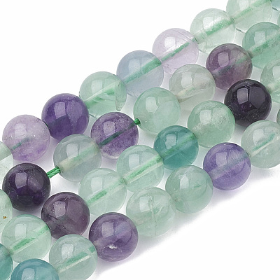 Natural Fluorite Beads Strands G-S333-4mm-006-1