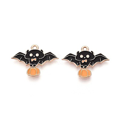 Halloween Theme Alloy Enamel Pendants ENAM-T022-54G-05-1