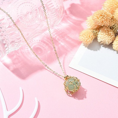 304 Stainless Steel Macrame Pouch Empty Stone Holder for Pendant Necklaces Making NJEW-TA00083-02-1