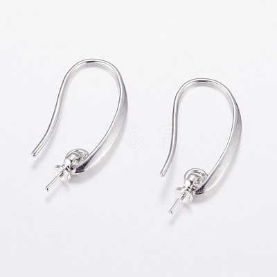 Brass Earring Hooks KK-F714-03P-1