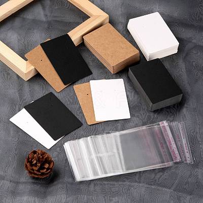 150Pcs 3 Colors Cardboard Display Cards CDIS-LS0001-03-1
