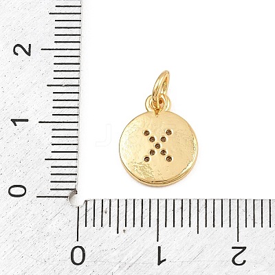 Brass Micro Pave Clear Cubic Zirconia Charms CU-CBA56CE-12G-X-1