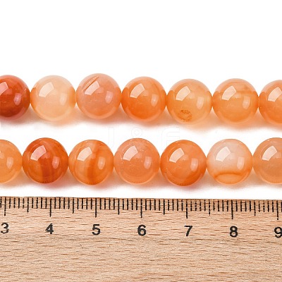 Natural Red Agate Beads Strands G-R015-B02-10mm-1