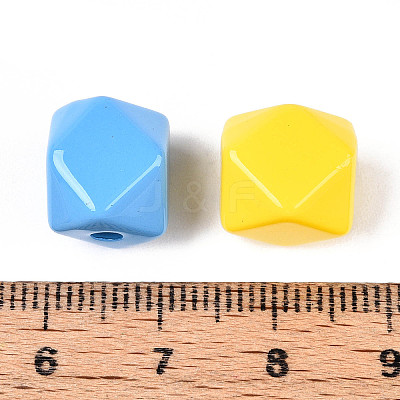 Baking Paint Opaque Acrylic Beads OACR-N142-09-1