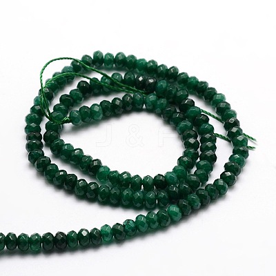 Dyed Natural Malaysia Jade Rondelle Beads Strands G-E316-2x4mm-05-1