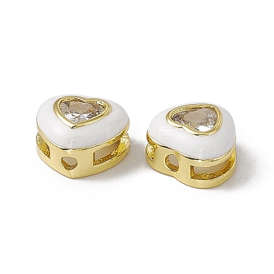 Rack Plating Brass Cubic Zirconia Beads KK-C007-16G-1