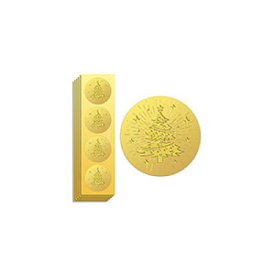 Plastic Self Adhesive Gold Foil Embossed Stickers DIY-WH0211-412-1