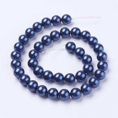 Shell Pearl Beads Strands BSHE-L035-8mm-I08-1