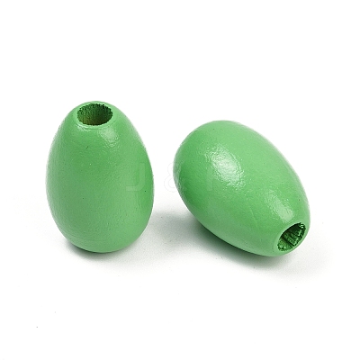 Spray Painted Wood European Beads WOOD-F017-10E-1