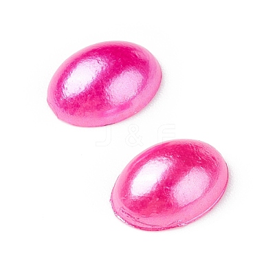 ABS Plastic Imitation Pearl Cabochons SACR-R755-8x6mm-ZM-1
