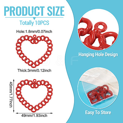 10Pcs Spray Painted Alloy Pendants FIND-TA0010-47A-1