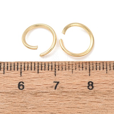 Brass Open Jump Rings KK-G604-08G-06-1