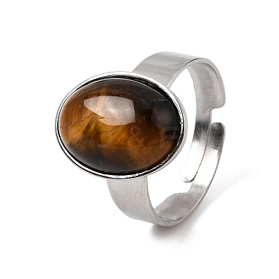 Adjustable 304 Stainless Steel Finger Rings for Women GG-CBA7994-04P-18-1