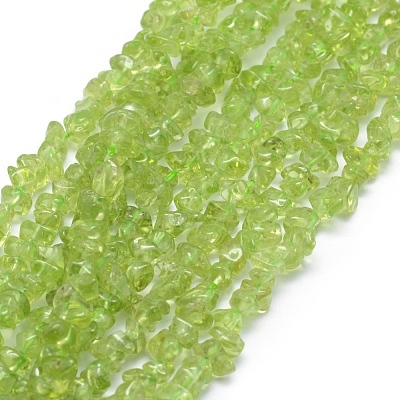 Natural Peridot Beads Strands G-P406-11-1
