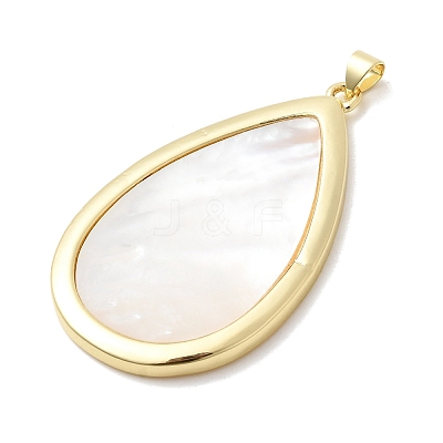 Natural Shell Pendants KK-H529-60B-G-1