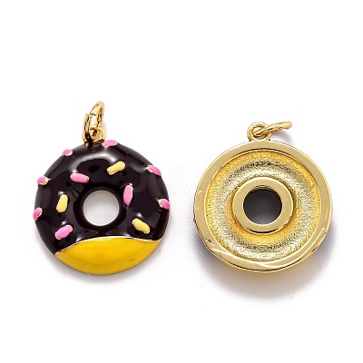 Brass Enamel Pendants KK-O140-06A-G-1