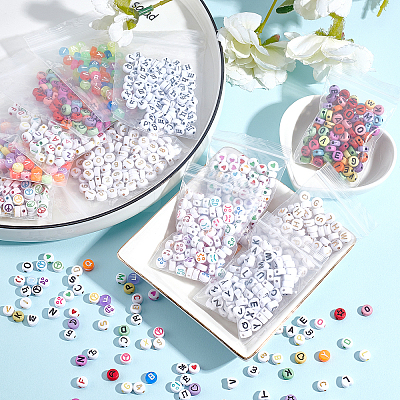 1234Pcs 12 Style Opaque Acrylic Beads OACR-PH0001-70-1