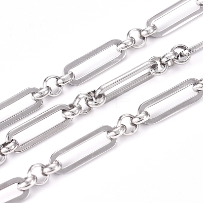 Tarnish Resistant 304 Stainless Steel Figaro Chains CHS-L022-04P-1
