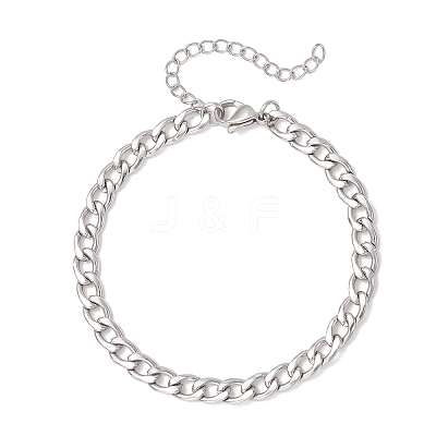 2Pcs 304 Stainless Steel Figaro Chains & Cuban Link Chains Bracelets Sets for Women BJEW-JB13276-1