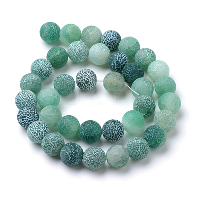 Natural & Dyed Crackle Agate Beads Strands X-G-T056-10mm-06-1