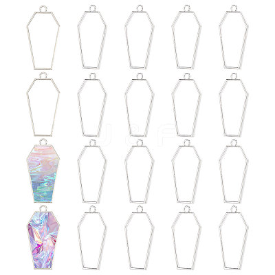 20Pcs Alloy Open Back Bezel Pendants FIND-CA0011-50S-1