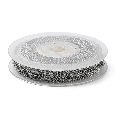 Tarnish Resistant 304 Stainless Steel Rolo Chains CHS-L001-28-3mm-1