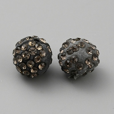 Handmade Polymer Clay Rhinestone Beads CLAY-WH0011-08M-1