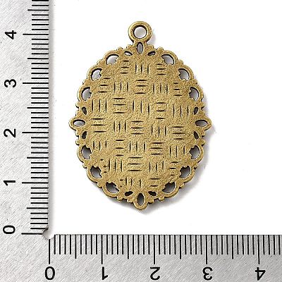 Zinc Alloy Pendant Settings for Cabochon & Rhinestone PALLOY-A15257-AB-LF-1