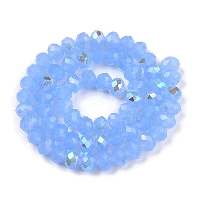 Electroplate Glass Beads Strands EGLA-A044-J8mm-L03-1