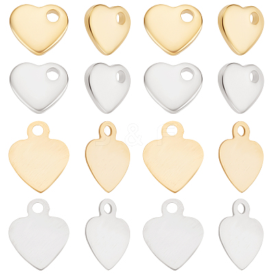80Pcs 4 Styles 201 & 304 Stainless Steel Charms STAS-BBC0001-94-1