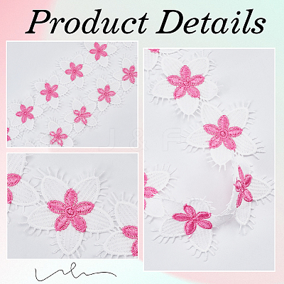 Flower Polyester Eyelash Lace Trim Ribbon OCOR-WH20003-03B-01-1