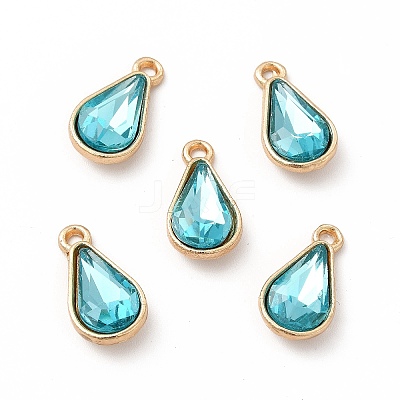 Faceted Glass Rhinestone Pendants FIND-G049-01G-03-1