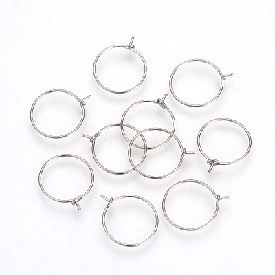Tarnish Resistant 304 Stainless Steel Hoop Earrings LS-STAS-R071-40-1