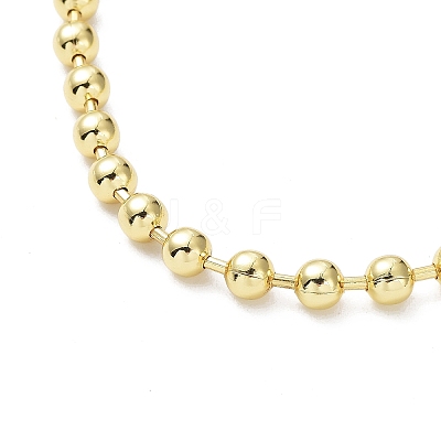 Rack Plating Brass Ball Chain Necklaces for Women NJEW-G102-01C-G-1