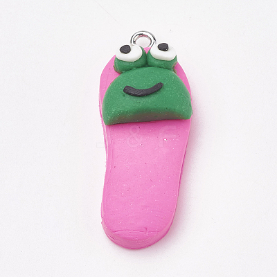 Handmade Polymer Clay Pendants X-CLAY-T012-25-1