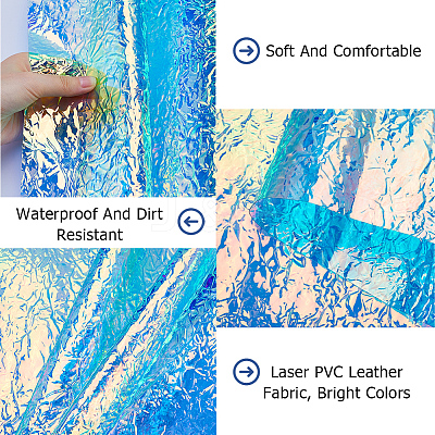 Laser PVC Leather Fabric FIND-WH0139-76A-1
