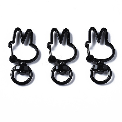 Spray Painted Eco-Friendly Alloy Swivel Snap Hooks Clasps PALLOY-T080-12A-NR-1