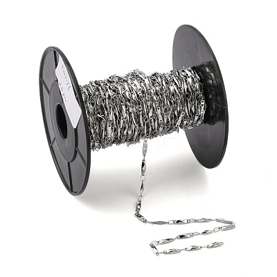 Tarnish Resistant 304 Stainless Steel Bar Link Chains CHS-K001-76-1