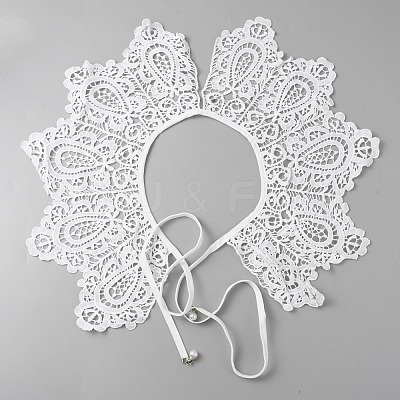 Detachable Fibre Lady's Embroidered Collars AJEW-CJC0006-01-1